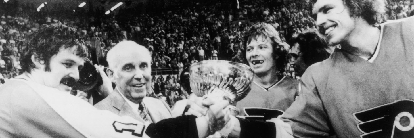 1975-76 Mini Stanley Cup Championship Trophy Presented to Guy